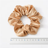 1PC Satin Silk Solid Color Scrunchies Elastic Hair Bands 2021 New Women Girls Hair Accessories Ponytail Holder Hair Ties Ropes