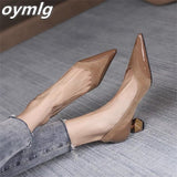 kamames shoes women's retro 2022 new fashion pointed toe suede shallow mouth one pedal commuter high heels professional shoes