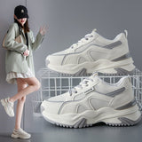 kamames kamames Sports Shoes 2023 Summer New Patchwork Color Breathable Running Women's Shoes Soft Sole Student Platform Old Dad Shoes