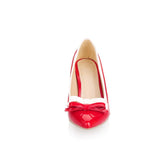 kamames Sgesvier size 30-45 new arrival 2020 women pumps fashion bowtie pu party shoes woman thin heels pointed toe slip-on lady shoes