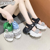 kamames sandals women's summer thick-soled high-heeled high-heeled new sports and leisure student Roman women's shoes