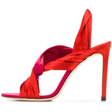 kamames Size Fashion Two-Color Spliced Cross-Set Shoes Fine High-Heeled Sandals Chengdu Fashion Women's Shoes