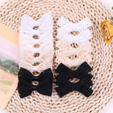 1Piece Sweet Lace Bowknot Hair Clips For Cute Girls White Black Handmade Safety Hairpins Boutique Barrette Kids Hair Accessories