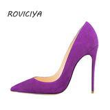 kamames Extreme High Heels Pointed Toe Sexy Women Shoes 8 cm 10 cm 12 cm Pointed Toe Shallow Valentine Shoes RM004 ROVICIYA