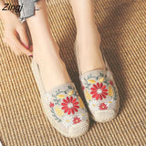 kamames 2023Women's Flats Fisherman Shoe 2023 Spring Hemp Fashion Embroidery Ladies Shoes Casual Shoes Women Breathable Canvas Shoe