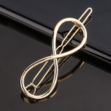 Fashion Metal Love Heart Hair Clip Elegant Star Round Barrette for Women Girls Sweet Hairpins Barrettes Hair Accessories