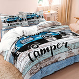 Adventure-Themed Duvet Cover Set 2/3pcs – Serene Forest & Car Design – Soft & Cozy Bedding for Comfort – Ideal for Bedroom and Guest Room (1*Duvet Cover + 1/2*Pillowcases) – Multiple Sizes Available