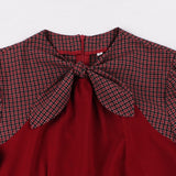 kamames Rockabilly Plaid Tunic Dress With Belt Vintage Cap Sleeve 50S Sundress Gingham A Line Summer Swing Cotton Elegant Dresses