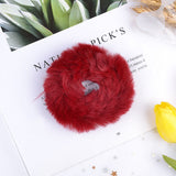 2022 New Winter Plush Scrunchies Women Girls Imitation Mink Elastic Hair Rubber Bands Accessories Tie Hair Ring Holder Headdress