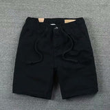 kamames Loose Waist Casual Shorts 2023 Summer New Men's Solid Color Shorts Korean Fashion Boys' Rope Pants