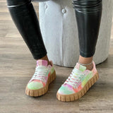 kamames kamames New Wish Independent Station Large Size Leisure Sports Flat Shoes Tie Canvas Shoes Women's Shoes