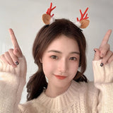 1Pair Women Girls Cartoon Christmas Antlers Hairpins New Year Sweet Hair Decorate Barrettes Hair Clips Novelty Hair Accessories