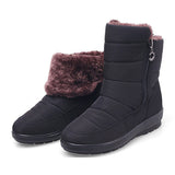 kamames kamames And Winter Middle Boots And Velvet Warm Waterproof Snow Boots Female Students Short Boots Mother Cotton Shoes
