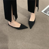 kamames kamames Half Slippers Female Summer New Style 2023 Thin Heel Pointed Lazy People Wear Low Heel Set Foot Muller Shoes Cool Drag Female