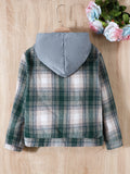 Classic Plaid Fleece Hooded Jacket Coat for Boys and Girls - Soft, Warm, and Water-Resistant with Button Down Closure, Adjustable Hood, and Multiple Pockets - Perfect for Outdoor Activities and Casual Wear