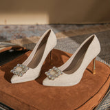 kamames kamames High Heels 2023 Autumn / Winter New Fine Heel Pointed Sexy Female Shoes Korean Version Versatile High Heel Wedding Shoes