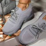 kamames Spring Fashion Shoes New Sports Shoes Women's Running Shoes Large Size Mesh Ladies Fly Weave Breathable Casual Shoes