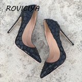 kamames Shoes Sexy Womens Black High Heel Shoes Pointed Toe Apricot Party Stiletto Heels plus size 33 34 YG025 ROVICIYA