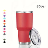 1pc 30oz Premium Insulated Stainless Steel Travel Tumbler - Keeps Drinks Hot/Cold for Hours, Spill-Proof Lid, Magnetic Closure, Durable, BPA-Free, Thermal Drinkware for Coffee, Tea, Water, and Juice - Perfect for Outdoor, Office, and Daily Use