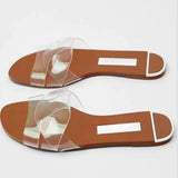 kamames ZARZ 2022 Summer New Fashion Crystal Square Toe Flat Sexy Outer Wear Sandals And Slippers Women Luxury Brand Woman Beach Shoes
