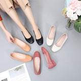 GKTINOO Shoes Soft Comfortable Genuine Leather Shoes Ladies Low Heels Soft Office Lady Work Shoes Slip On Pumps For Women