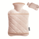 BYXAS Hot Water Bottle With Hand Pocket Cover, 2.0L BPA Free PVC Water Bag