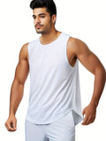 Men's Sleeveless Workout Sport Vest, Quick Dry Athletic Tank Top For Running Training Fitness Gym