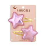 2Pcs/set Glitter Cartoon Cartoon Love Heart Crown Hair Clips For Girls Handmade Hairpins Boutique Barrette Kids Hair Accessories