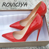 kamames Women 12cm High Heels Fashion Girl Pumps High Heeled Pointed Toes Wedding Party Shoes High Heels Thin heels QP054 ROVICIYA