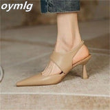kamames Temperament Baotou stiletto sandals women's 2022 summer new women's shoes wear one word with pointed toe high heels women