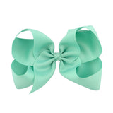 6 Inch Big Grosgrain Ribbon Solid Hair Bows With Clips Girls Kids Hair Clips Headwear Boutique Hair Accessories