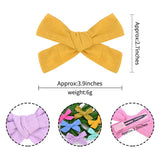 2020 Lovely Baby Solid Hair Bows With Clip Bowknot Hair Clips Headwear Children Cute Cotton Hairpins Barrettes Hair Accessories