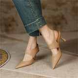 kamames Temperament Baotou stiletto sandals women's 2022 summer new women's shoes wear one word with pointed toe high heels women