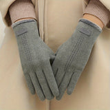 Women's Fleece Lined Winter Gloves, Windproof Touch Screen Outdoor Thermal Cycling Driving Gloves