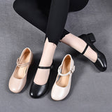 kamames kamames Head Flat Shoes Women's Shoes 2023 Spring And Summer New Comfortable Low-Heeled Doll Shoes Velcro Round Buckle Shallow Mouth