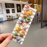 10/15Pcs/Set Children Cute Cartoon Fruit Elastic Hair Bands Girls Baby Lovely Rubber Bands Ponytail Holder Kids Hair Accessories