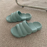 Womens Slippers Summer Sandals Thicken EVA Soft Bath Slip Cute Ins Cloud Shap Design Antislip Sole Flat Slide Shoes