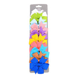 10 Pcs/set Grosgrain Ribbon Solid Hair Bows With Clip Cute Girls Hair Clips Hairpins Barrettes Headwear Kids Hair Accessories