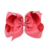 6 Inch Big Grosgrain Ribbon Solid Hair Bows With Clips Girls Kids Hair Clips Headwear Boutique Hair Accessories