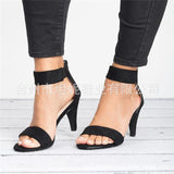 kamames Summer Popular Style Women's Sandals Large Size Women's Shoes Leopard Pattern Thin Heel Women's Sandals Direct Sale
