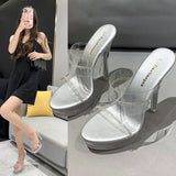 kamames kamames Waterproof Platform Fine Heel Buckle Ultra High Heel Women's Shoes Sandals Fashion Runway Shoes 2023 New Fashion Rhinestone Shoes