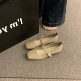 kamames kamames Head Mary Jane Shoes Women's Shoes 2024 Spring And Autumn New Thick With A Word With French Skirt Temperament Single Shoes