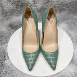 kamames Plaid 12cm pumps stiletto shallow pointed toe sexy shoes party nightclub women shoes 8cm 10cm high heel BM040 ROVICIYA