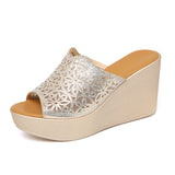 kamames Summer Korean Version Of The New Baitai Cool Drag Thick-Soled Anti-Skid Thick-Soled Shoes Fashionable Water Drill Fish Mouth Slipper Girl
