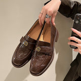 kamames kamames Loafers Versatile Round Head Single Shoes Women Spring 2024 New One Foot Pedal Lazy Shoes