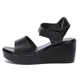 kamames Summer New Thick-Soled Sandals Women's 6Cm Slope Heel Sandals Middle Heel Waterproof Table Large Size Comfortable Muffin Fishmouth Shoes