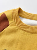 Cozy Lion Print Knit Sweater for Kids - Pullover - Soft, Warm, and Adorable Winter Wear for Children