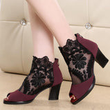 kamames mesh Peep Toe sandals sexy heels single shoes women shoes in Europe and America 2020 spring and summer gauze mujer