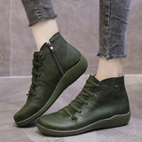 kamames Winter Women's Shoes New Fashion Side Zipper Non-slip Wear-resistant Ankle Boots Large Size High-top Casual Short Boots
