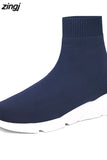 zingj For Women Vulcanized Shoes Female Socks Shoes Trainers Women Slip-on Stretch Platform Shoes Black Sneaker Femme
